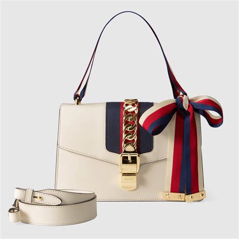 gucci sylvie gucci white crossbody bag|authentic gucci women crossbody bag.